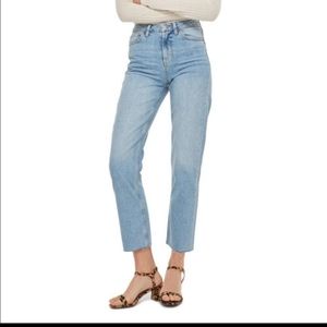 TopShop Straight Raw Hem Cropped Jeans 6/28